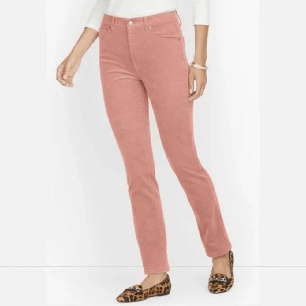 Talbots Women's Light Pink Flawless High Rise Straight Leg Corduroy size 8